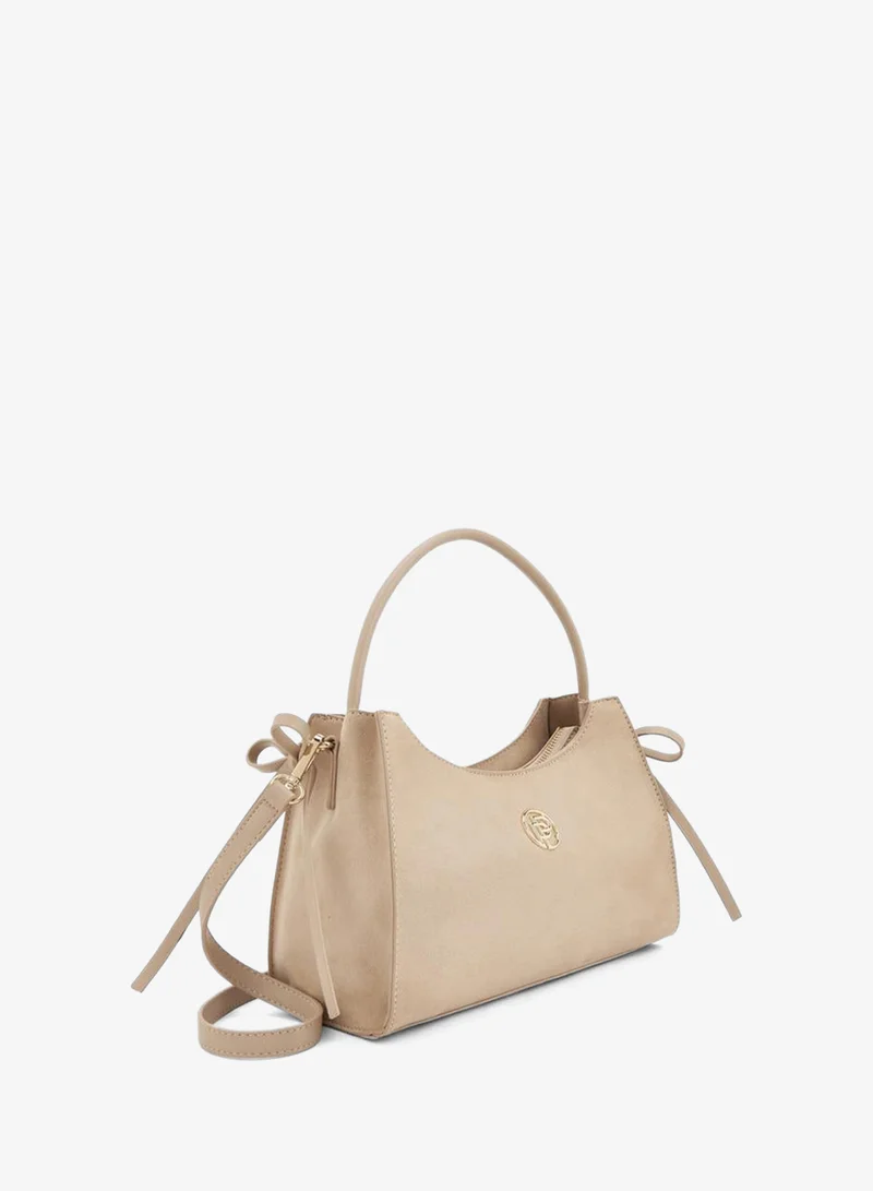Peppermint Metallic Accent Crossbody Bag With Detachable Strap