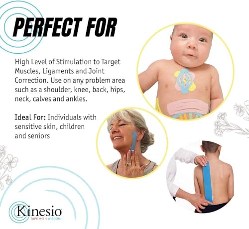 Kinesio Taping - Elastic Therapeutic Athletic Tape Tex Gold Light Touch - Ajisai Blue – 2 in. x 16.4 ft - Image 3