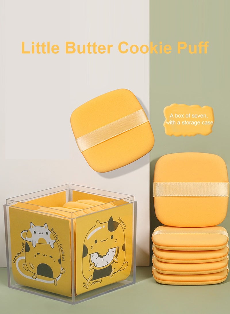 Myonly Air Cushion Powder Puff, Dry Wet Dual-use Makeup Sponge Puff, Butter Biscuit Shape - Image 2