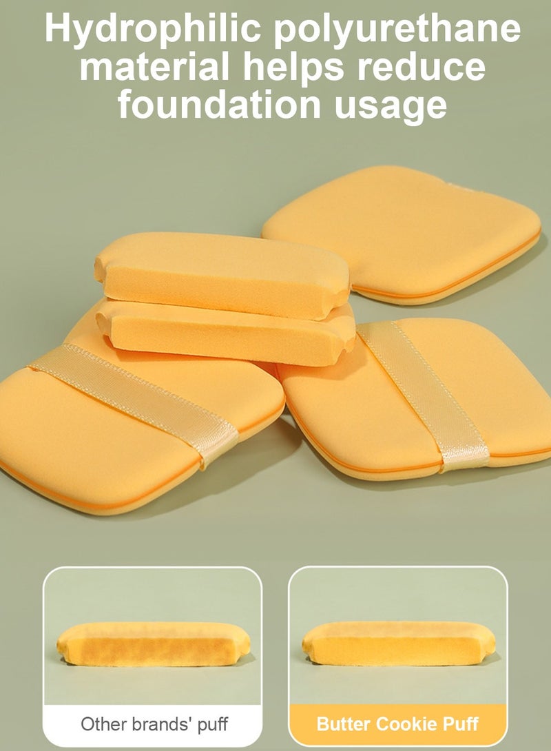 Myonly Air Cushion Powder Puff, Dry Wet Dual-use Makeup Sponge Puff, Butter Biscuit Shape - Image 4