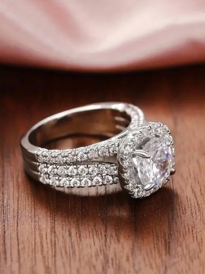 Styli  Embellished Square-Cut Ring for Women | Best Price UAE