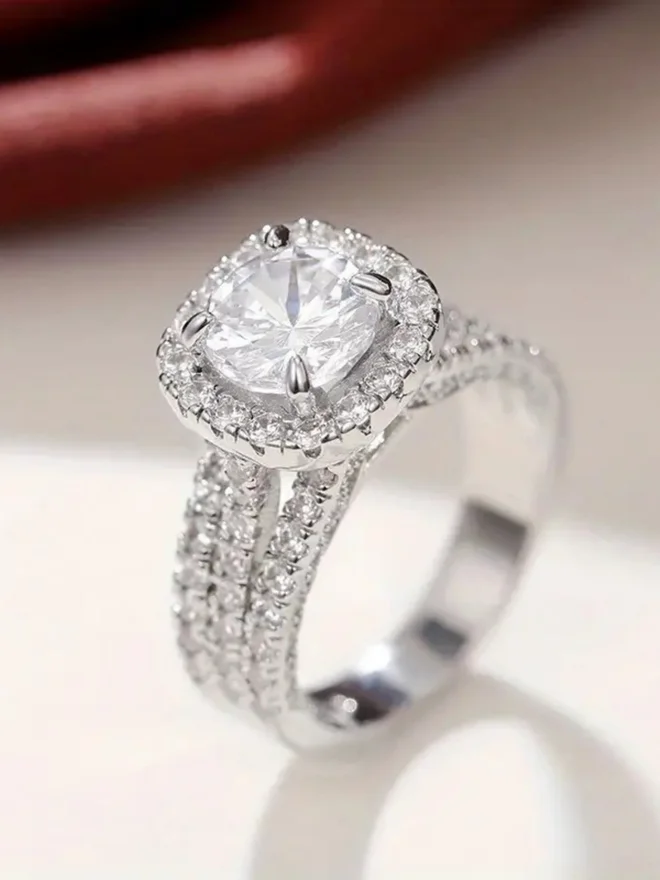 Styli  Embellished Square-Cut Ring for Women | Best Price UAE