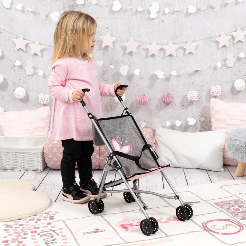 Bayer Design 30533AF Doll's Pram with Bag Double Wheels Foldable Metal for Dolls up to 46 cm - Image 5