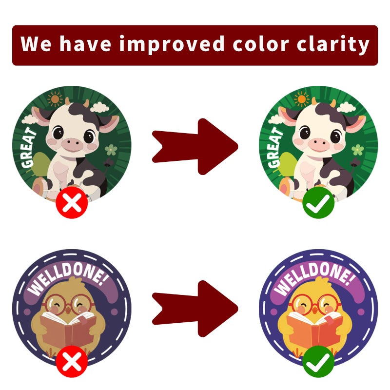 METAPRINT 3 Rolls of Reward Stickers for Kids, 1500 Pcs Teacher Motivational Stickers Supplies for School Classroom Home, 24 Designs (Each Measures 1 in Diameter) - Image 2