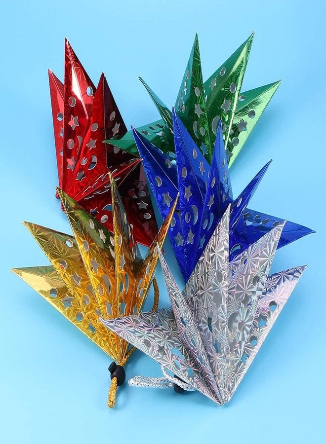 SAI PRASEEDA Waterproof 3D Foldable 18 Inch Hanging Christmas Stars - Pack of 5 (Multicolor) |Decorative Paper Stars for Home, Festive Displays, Parties & Seasonal Décor - Image 3