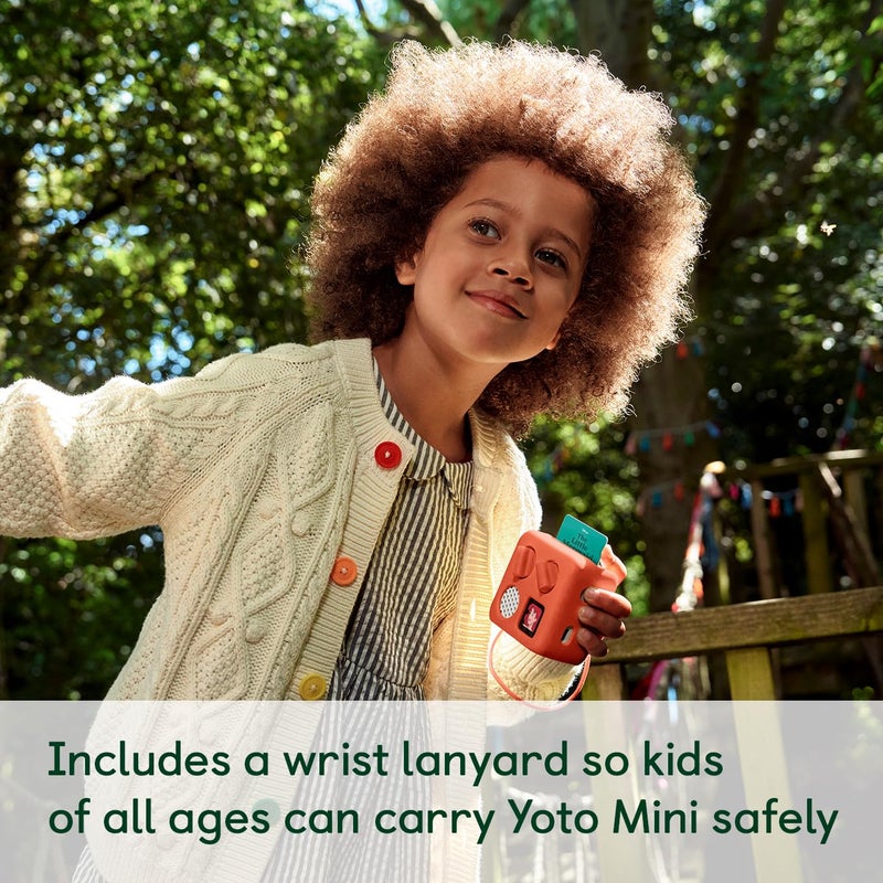 يوتو Yoto Mini Adventure Jacket in Fruit Punch (Orange) with Matching Wrist Lanyard – Accessory for Kids Yoto Mini Audio Player, Anti-Slip Silicone Skin Cover, Fitted Protective Sleeve Case - Image 4