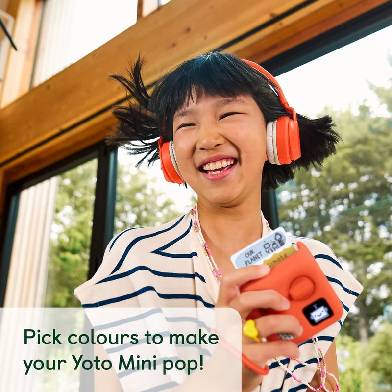 يوتو Yoto Mini Adventure Jacket in Fruit Punch (Orange) with Matching Wrist Lanyard – Accessory for Kids Yoto Mini Audio Player, Anti-Slip Silicone Skin Cover, Fitted Protective Sleeve Case - Image 2