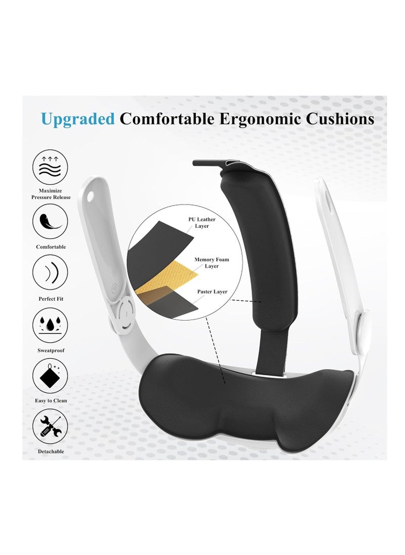XICEN Head Strap for Quest 3 /Quest 3S， Adjustable Durable Headband for Oculus/Meta Quest 3/Quest 3S， Elite Strap Replacement with PU Sponge Pad for Enhanced Support  - Image 2