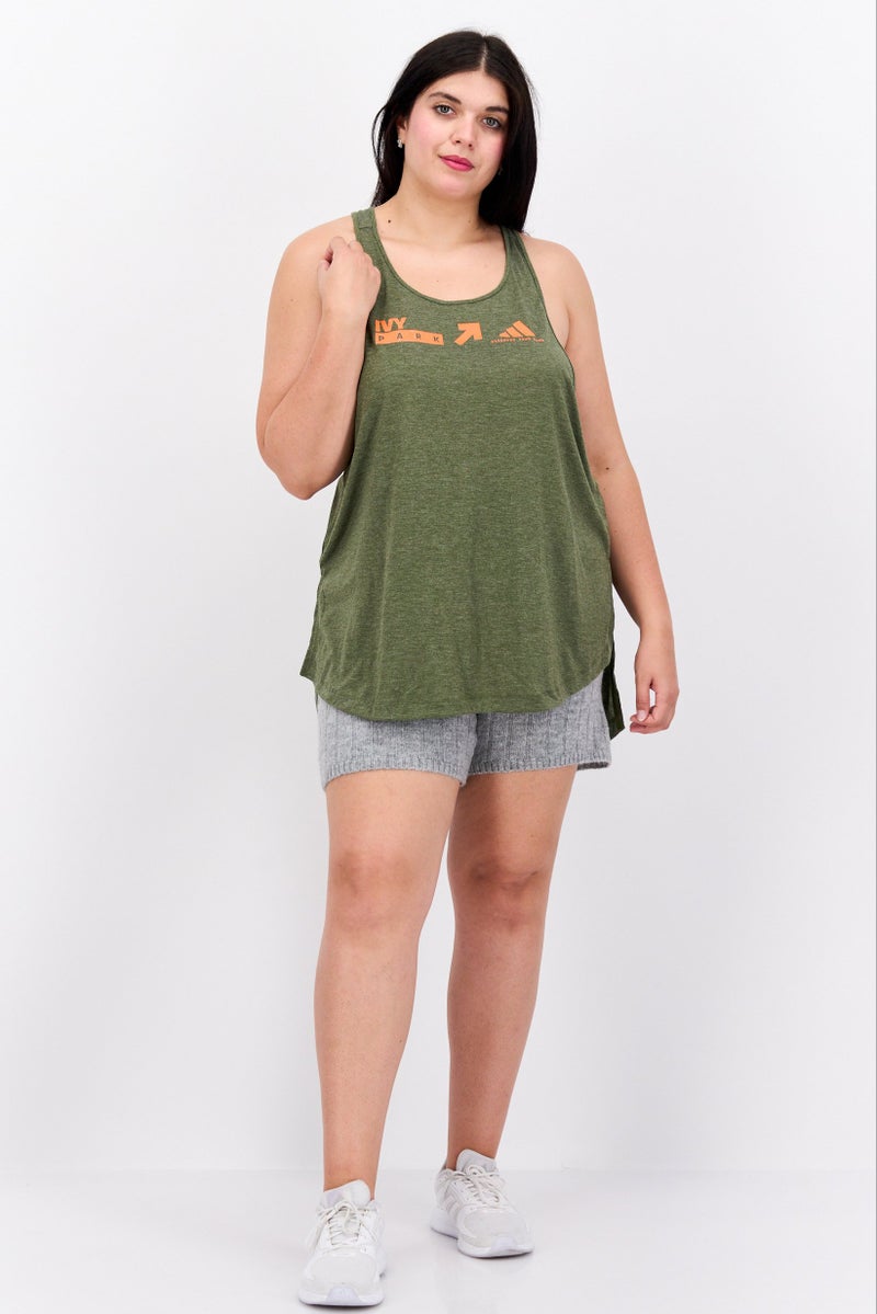 Adidas Adidas x Ivy Park Women Plus Size RoundNeck Sleeveless Outdoor Top, Green  - Image 3
