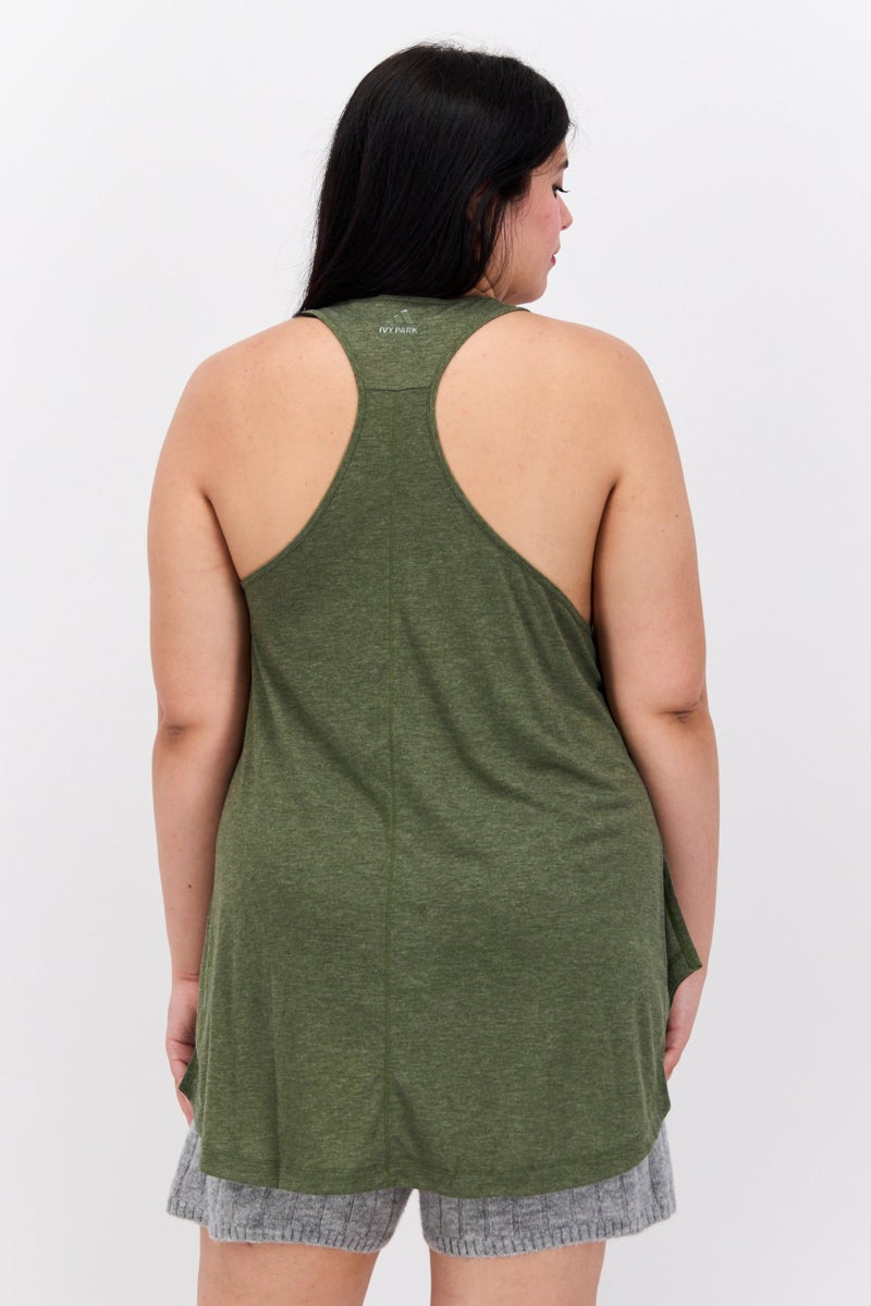 Adidas Adidas x Ivy Park Women Plus Size RoundNeck Sleeveless Outdoor Top, Green  - Image 2