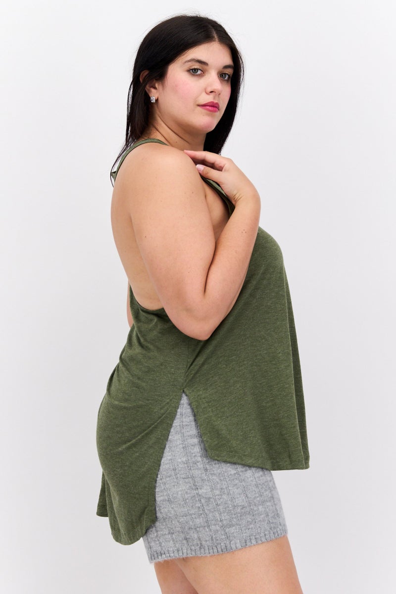 Adidas Adidas x Ivy Park Women Plus Size RoundNeck Sleeveless Outdoor Top, Green  - Image 4