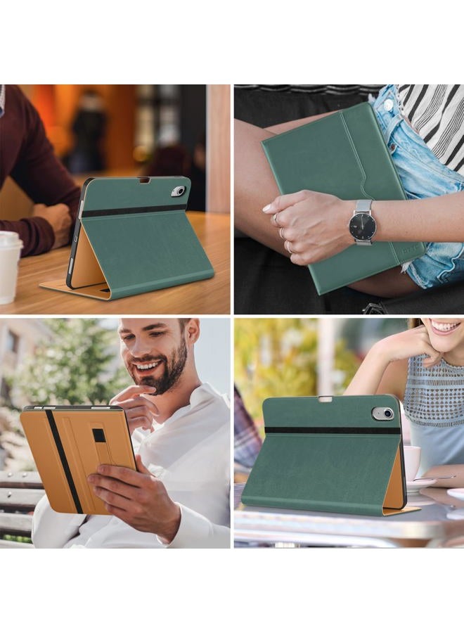 DTTO for iPad Air 11-inch Case M3/M2 (2025/2024), iPad Air 5th / 4th Generation (2022/2020), Premium Leather Business Folio Stand Cover with Pencil Holder - Auto Sleep/Wake, Midnight Green - Image 5