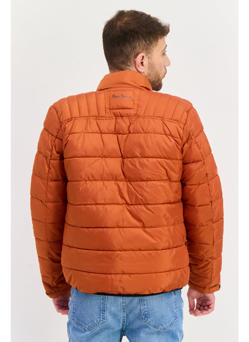 Pepe Jeans - Men Quilted Soft Shell Jacket, Rust - Image 1