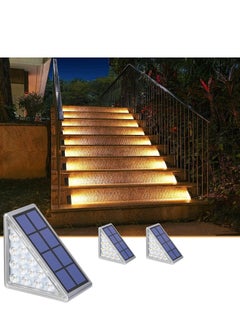 Y&D Solar Pathway Lights Outdoor, 2 Pcs Outdoor Stair Lights, Warm White, Deck IP67 Waterproof Auto on Off Decoration for Patio Yard, Driveway, Porch, Front Door, Sidewalk  - Image 1