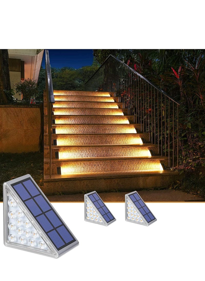 Y&D Solar Pathway Lights Outdoor, 2 Pcs Outdoor Stair Lights, Warm White, Deck IP67 Waterproof Auto on Off Decoration for Patio Yard, Driveway, Porch, Front Door, Sidewalk  - Image 1