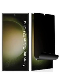 Samsung Galaxy S23 Ultra Privacy Screen Protector,Ceramic Matte Soft Film for Samsung Galaxy S23 Ultra 5G (6.8"), Full Adhesive, Anti-Scratch, 3D Curve Fit, Touch Sensitive (Ceramic Matte Privacy)