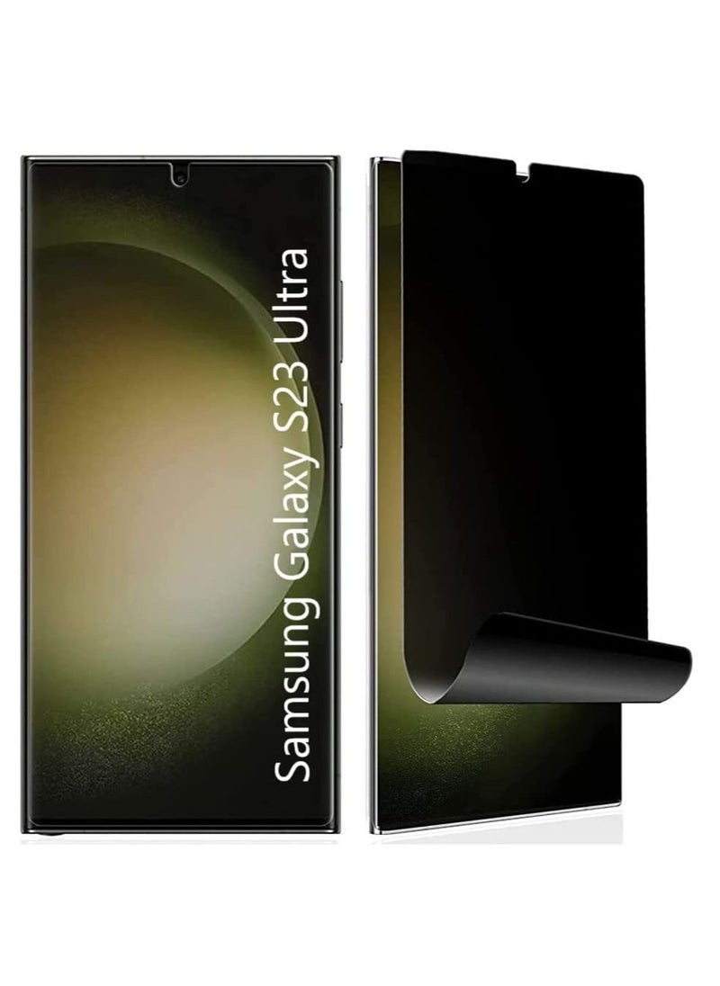 Generic - Samsung Galaxy S23 Ultra Privacy Screen Protector,Ceramic Matte Soft Film for Samsung Galaxy S23 Ultra 5G (6.8"), Full Adhesive, Anti-Scratch, 3D Curve Fit, Touch Sensitive (Ceramic Matte Privacy) - Image 1