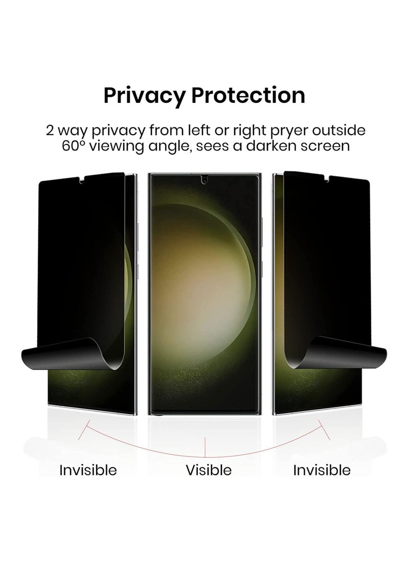 Generic - Samsung Galaxy S23 Ultra Privacy Screen Protector,Ceramic Matte Soft Film for Samsung Galaxy S23 Ultra 5G (6.8"), Full Adhesive, Anti-Scratch, 3D Curve Fit, Touch Sensitive (Ceramic Matte Privacy) - Image 1