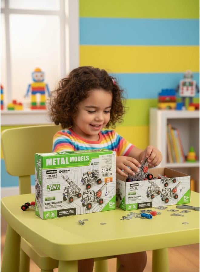 METAL MODELS 3IN1 Construction Building Set No. 861 - Image 3