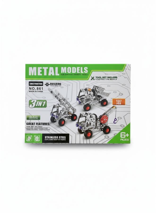 METAL MODELS 3IN1 Construction Building Set No. 861 - Image 1
