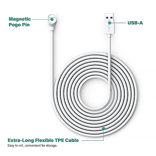 TUSITA 10ft Power Cord Compatible Google Nest Cam Outdoor or Indoor Camera - White, 3M - Image 2