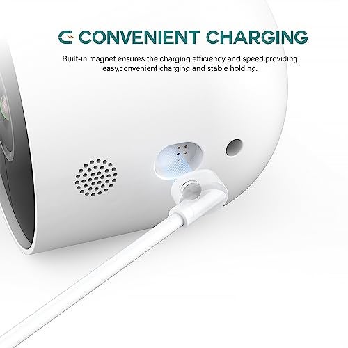 TUSITA 10ft Power Cord Compatible Google Nest Cam Outdoor or Indoor Camera - White, 3M - Image 5