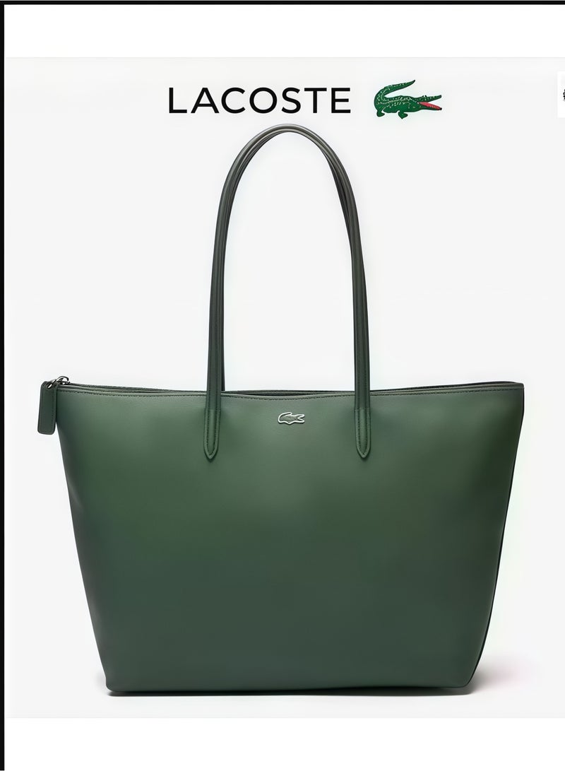 Lacoste Women's L12.12 Concept Fashion Versatile Large Capacity Zipper Handbag Single Shoulder Bag Tote Bag Camera Bag Large - Image 1