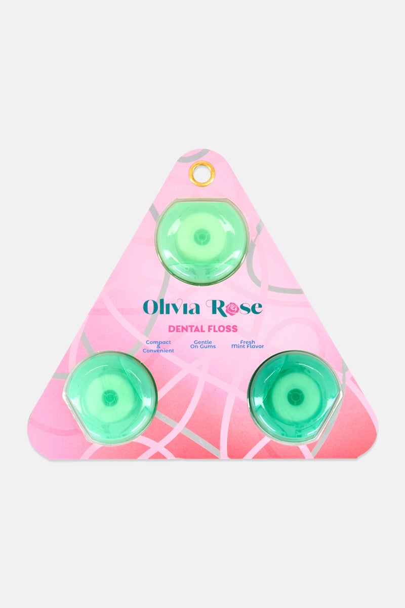 Olivia Rose 3 Pack Fresh Mint Dental Floss - Image 1
