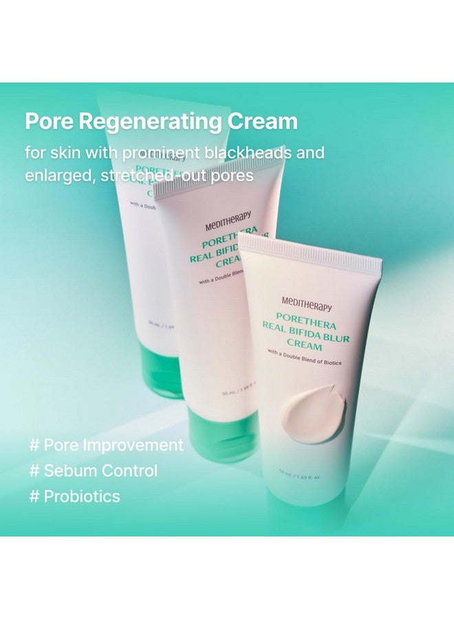MEDITHERAPY Porethera Real Bifida Blur Cream - Korean Face Moisturizer - Pore Minimizer Face Tone-Up Cream for Blurring Face - Pore Regenerating - Facial Moisturizer for Oily and Acne-Prone Skin, 1.69 fl.oz - Image 2