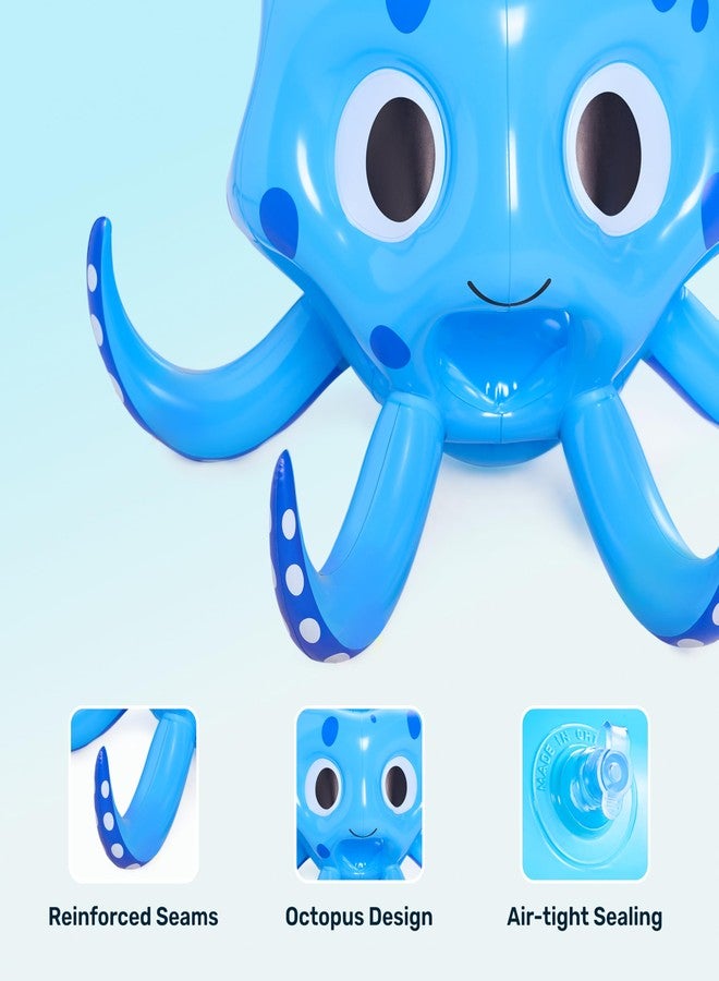 Sloosh ألعاب سلوش المائية، لعبة مائية عائمة قابلة للنفخ 2 في 1، لعبة رمي الحلقات مع طوق كرة السلة على شكل أخطبوط للعب في الهواء الطلق، لعبة رمي الحلقات، ألعاب مائية عائمة للأطفال والكبار - Image 2