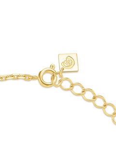CERRUTI 1881 Giulia Gold-Plated Crystal Embedded Triangular Pendant with Signature 'C' Charm Necklace for Women  - Image 3