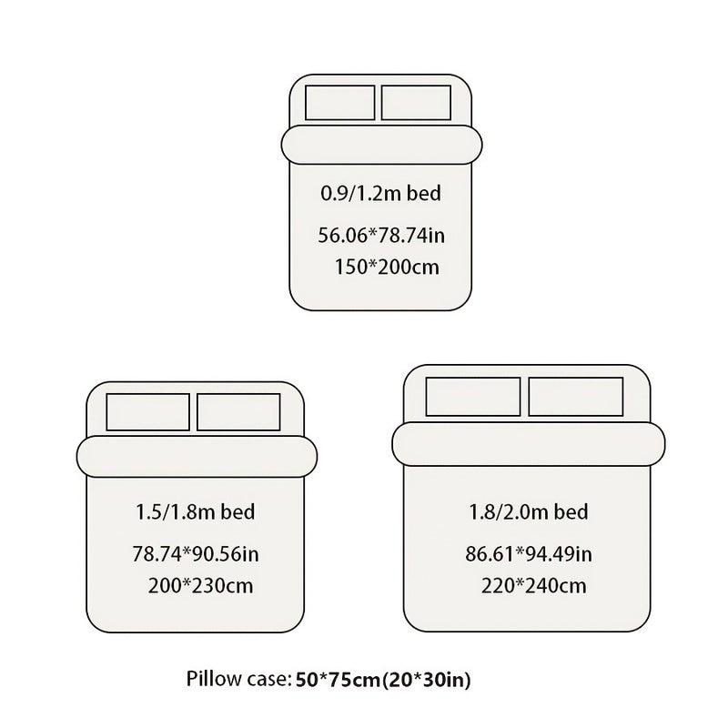 3pcs Solid Color Ultra-Soft Brushed Polyester Duvet Cover Set Includes: One Duvet Cover Suitable for Down Comforters + Two Pillowcases. Filling Not Included. A Bedding Perfect for Home and Bedroom Use - Image 5