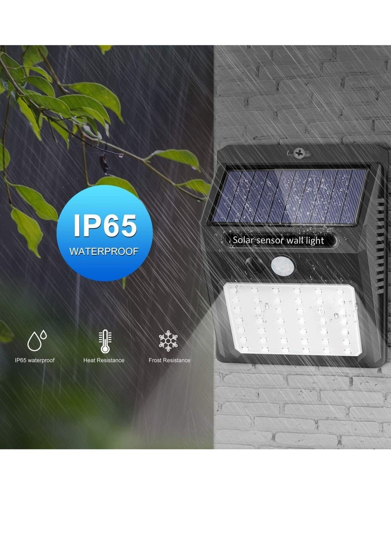 ELTRAZONE Solar Lights Outdoor [6 Pack/3 Working Mode],  Security Motion Sensor Wireless IP 65 Waterproof for Garden Fence Patio Garage (42 LED) - Image 4