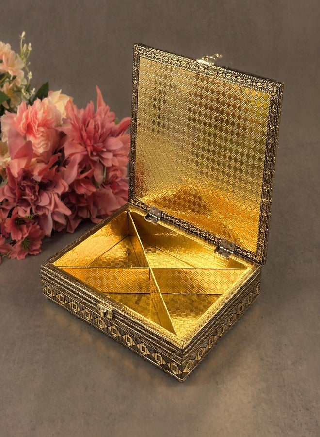 Giftguys Antique Radha Krishna Dry Fruit Box | Decorative Gift Box for Festive Gifting - Image 4