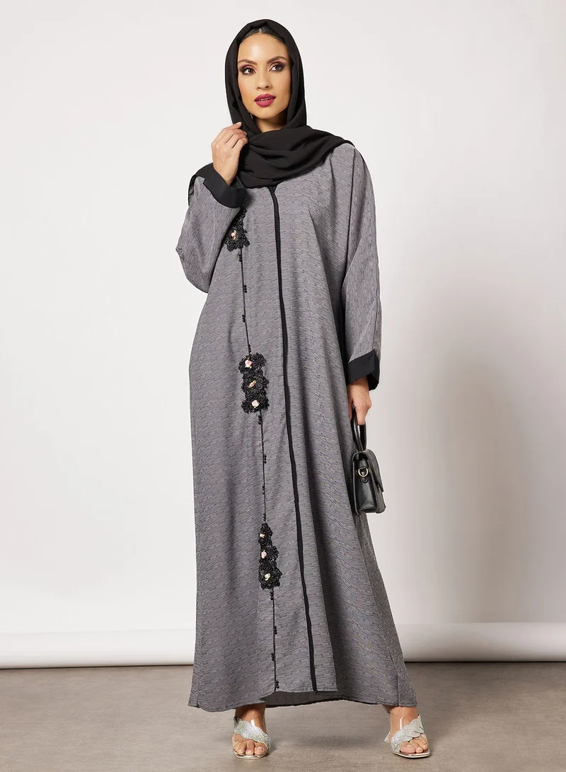 Hayat Plain Black Jersey Abaya