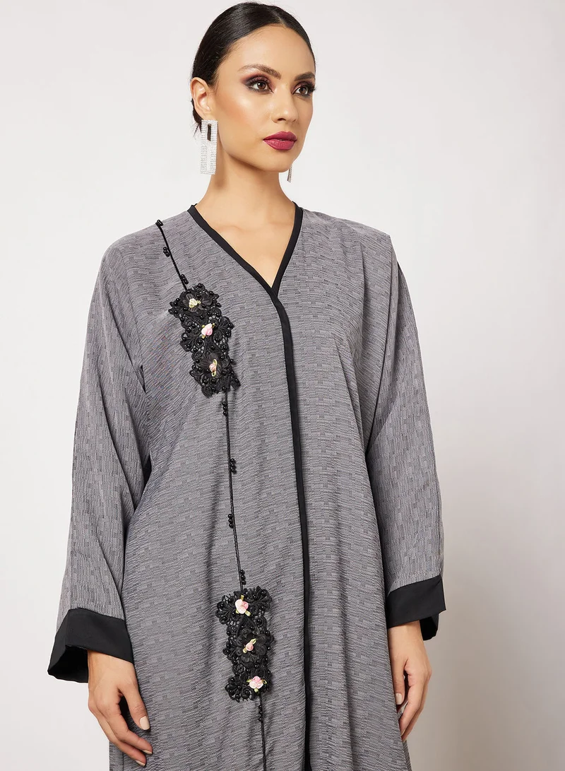 Hayat Plain Black Jersey Abaya