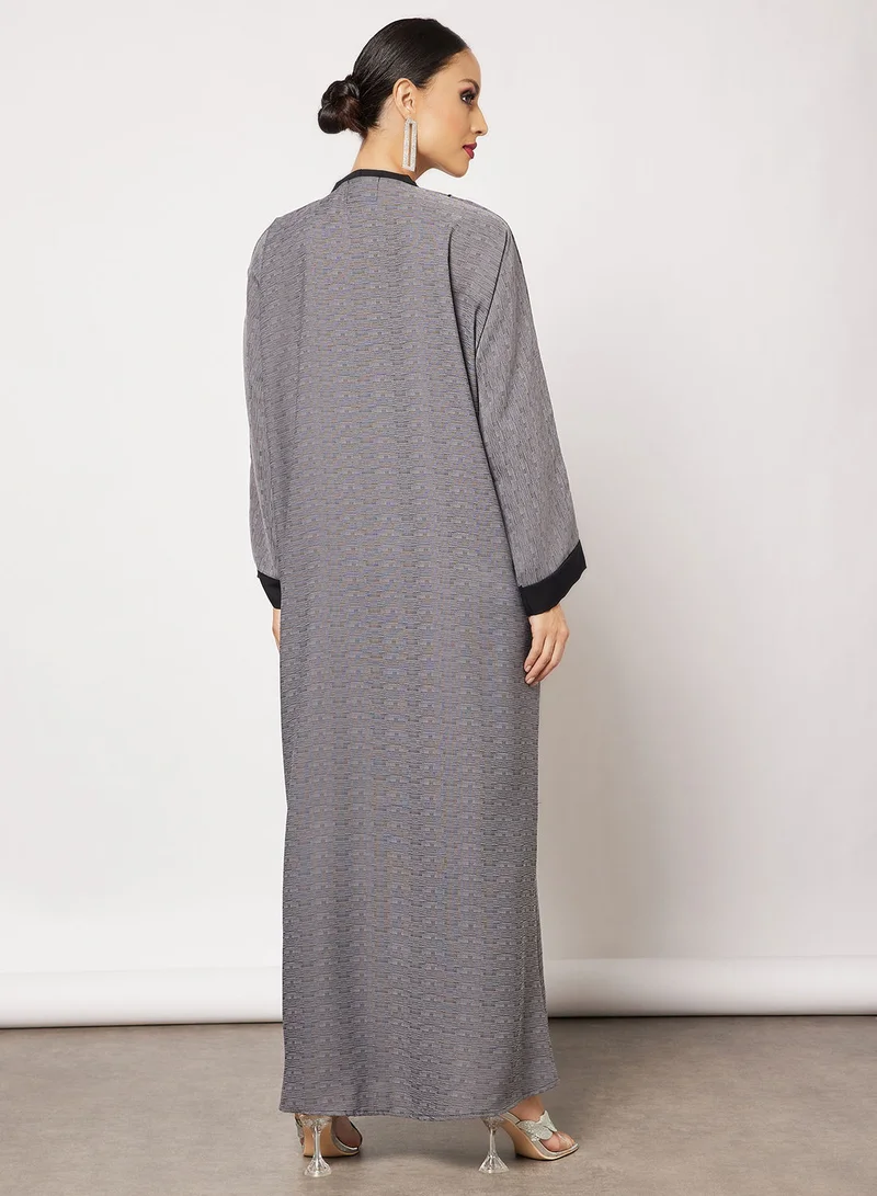Hayat Plain Black Jersey Abaya