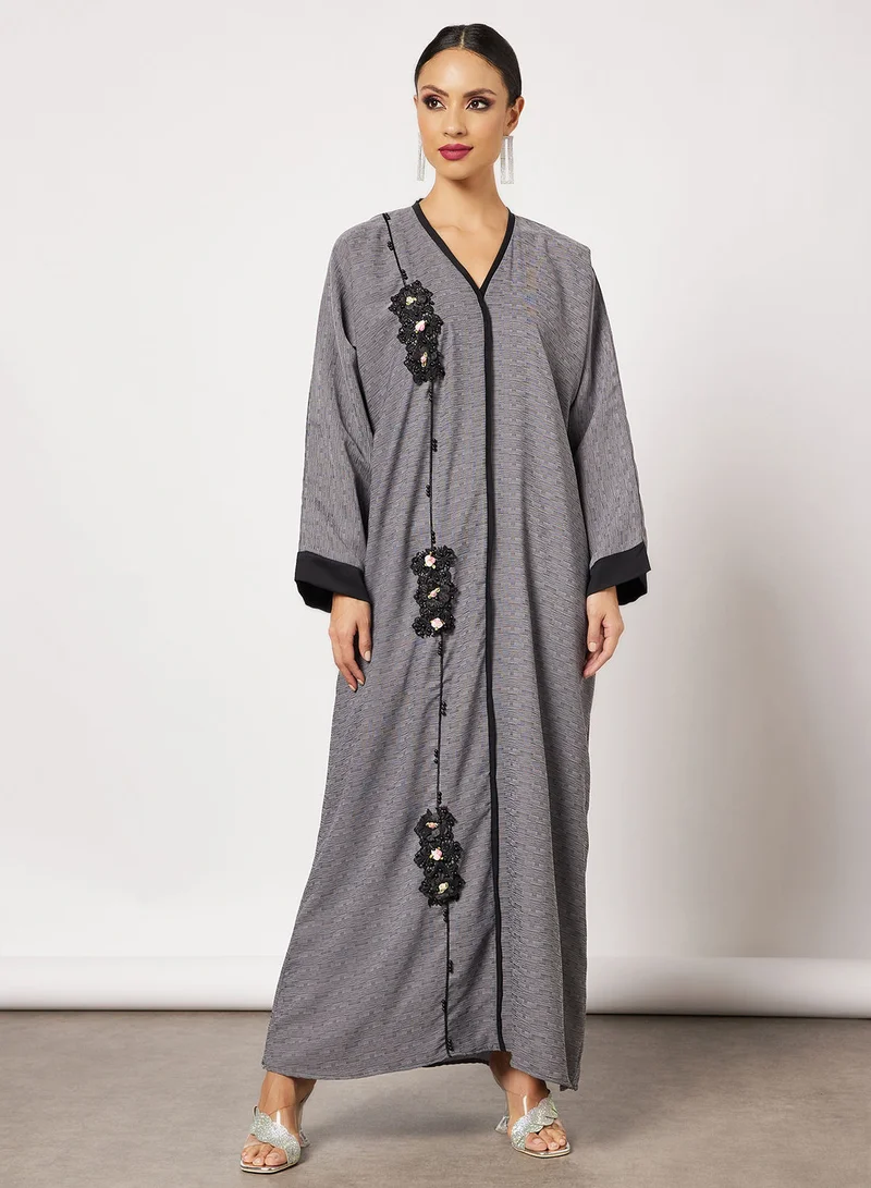 Hayat Plain Black Jersey Abaya