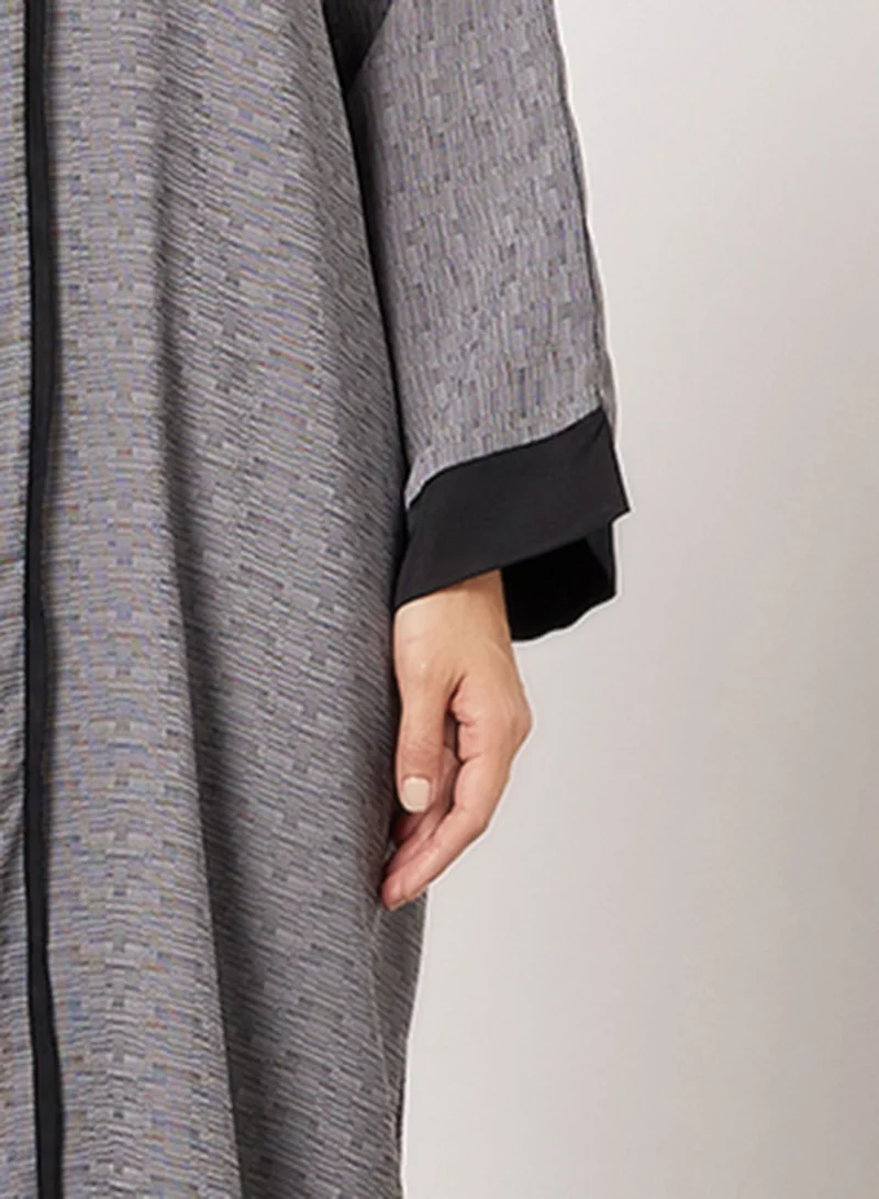 Hayat Plain Black Jersey Abaya