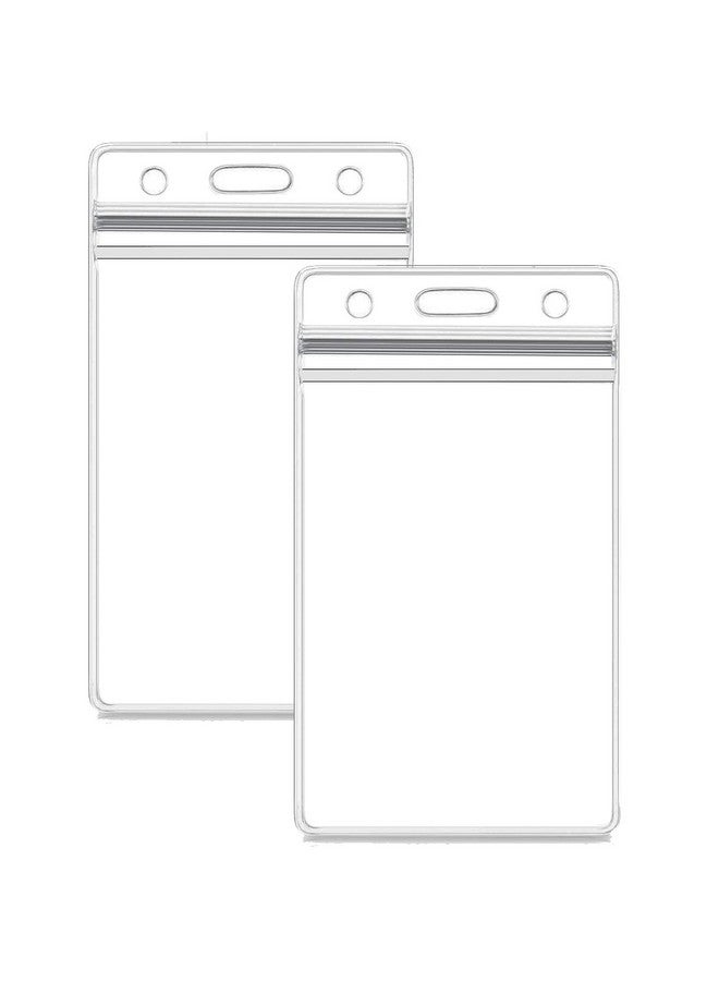 ليدر جين حامل شارة اسم بطاقة الهوية العمودية مع سحاب قابل للإغلاق من نوع مقاوم للماء (معرف عمودي 6 قطع) - Image 1