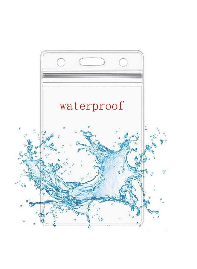 ليدر جين حامل شارة اسم بطاقة الهوية العمودية مع سحاب قابل للإغلاق من نوع مقاوم للماء (معرف عمودي 6 قطع) - Image 4