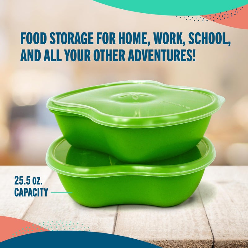 Preserve Square Food Storage Container Made from Recycled Plastic  25 Ounce Capacity  Set of 2  Orange - Image 4