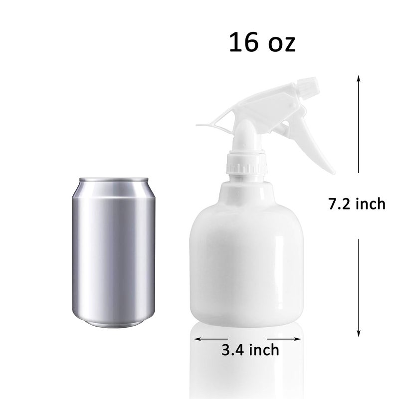 Youngever 6 Pack Empty Plastic Spray Bottles, White Spray Bottles for Hair and Cleaning Solutions (500ML) - Image 2