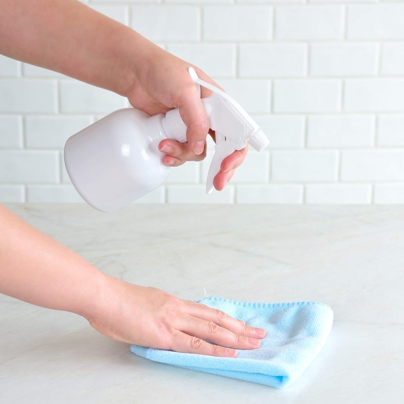 Youngever 6 Pack Empty Plastic Spray Bottles, White Spray Bottles for Hair and Cleaning Solutions (500ML) - Image 3