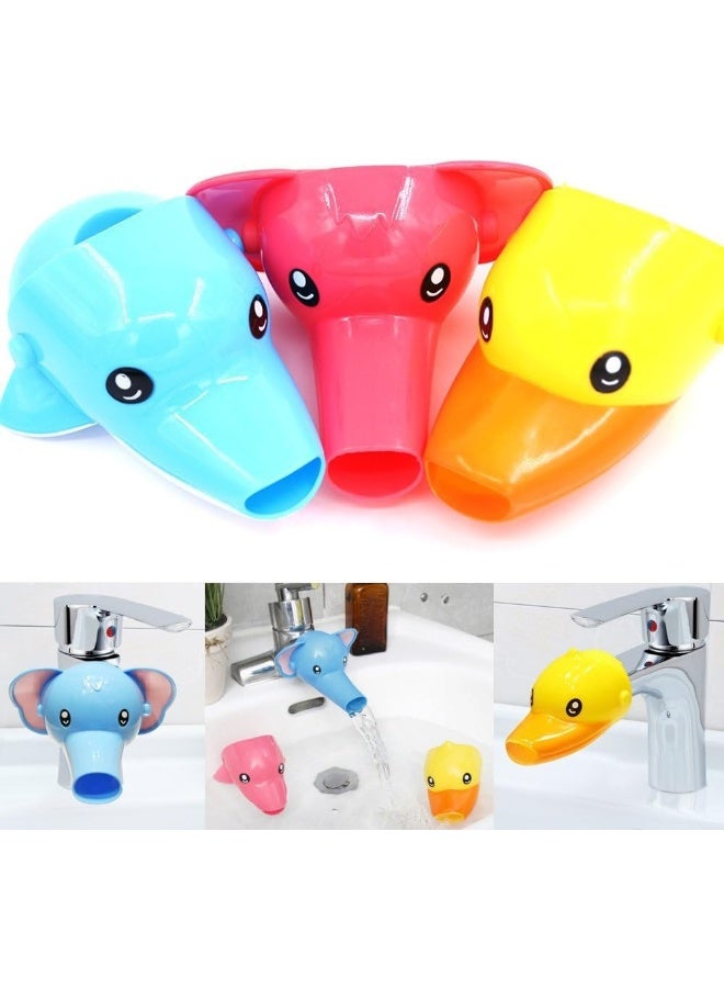 Rustark 3Pcs Cartoon Faucet Extender Sink Handle Extender for Toddler, Baby, Children Safe and Fun Hand-Washing Solution - Image 1