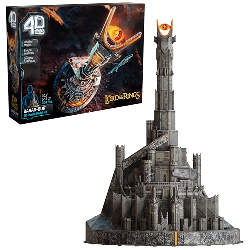 4D Build Lord of The Rings BaradDur Eye of Sauron 3D Model Kit Lord of The Rings Collectibles Desk Dcor Adult Puzzle Building Toys 204 Pieces 3D Puzzles Gift Ideas for Ages 12 Up - Image 1