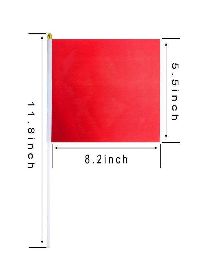 WXTWK 50 Pack Solid Red Flag Small Mini Plain Red DIY Color Flags On Stick,marking decoration supplies,Grand Opening,Kids Birthday,Party Events Celebration - Image 3