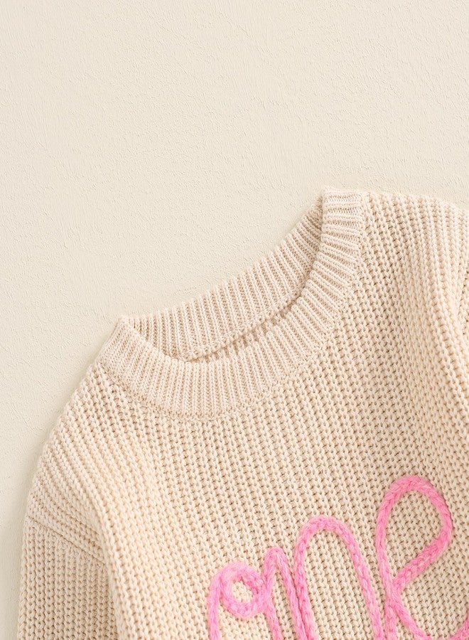 Frietlebird First Birthday Outfit Girl 1st Birthday Girl Outfit Baby Sweater Romper Cute Lightweight Onesie Warm Fall Winter Clothes (A-Beige,12-18 Months) - Image 3