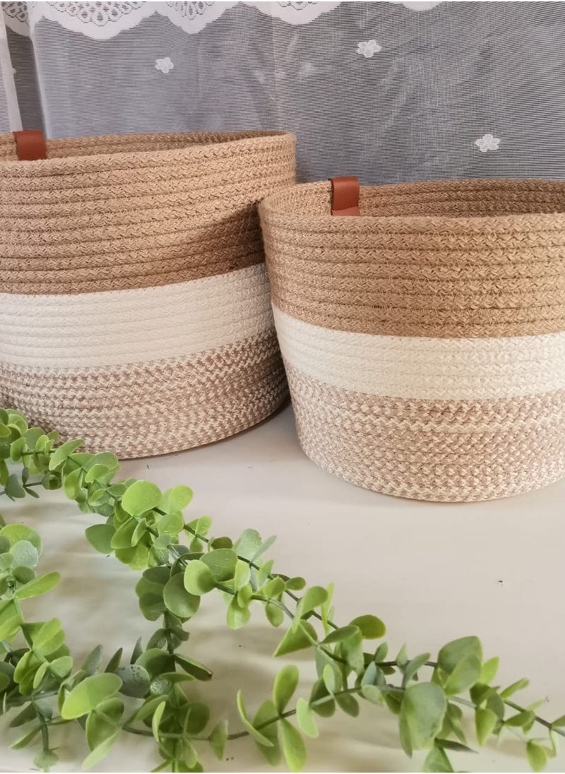 Generic Boho decor - jute & cotton plant pot 30 CM  - Image 1
