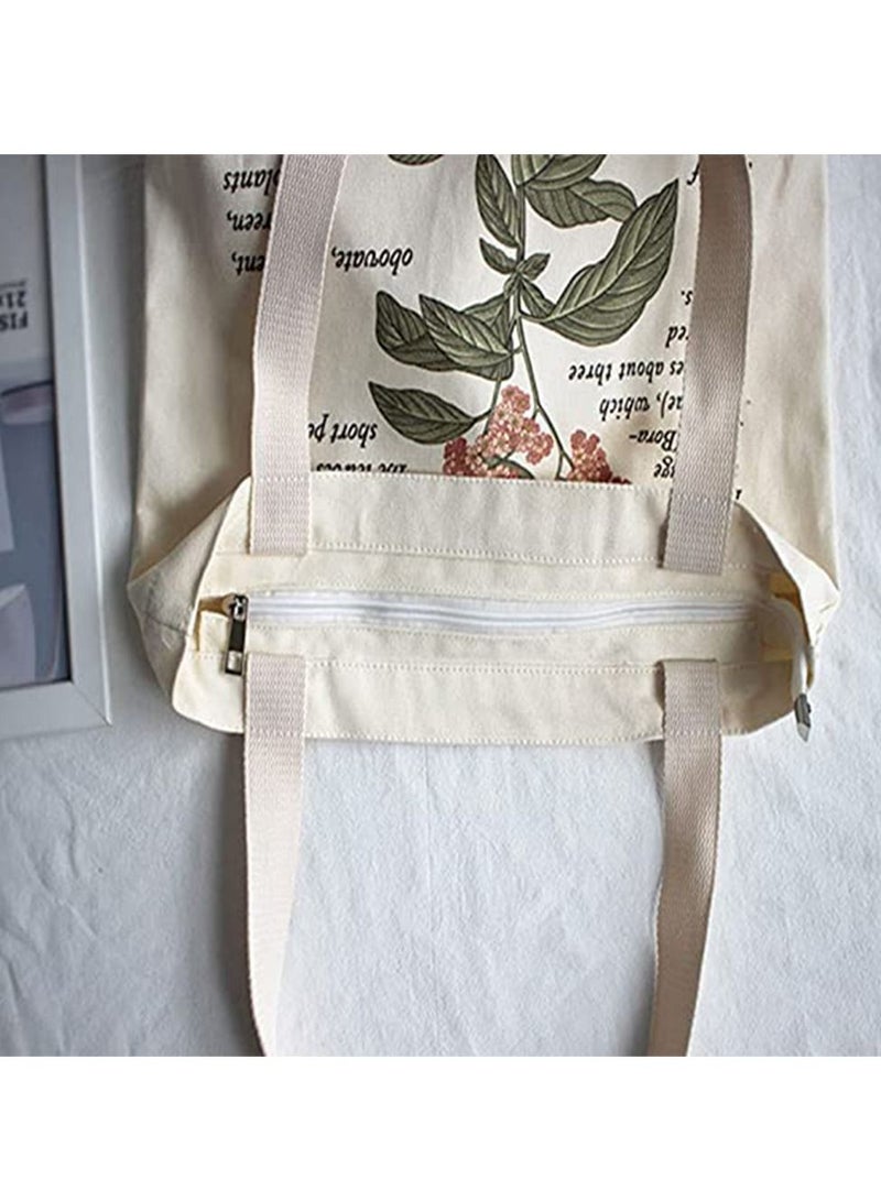 KASTWAVE Printed Vintage Jute Bag Shopping Canvas Bag Women One Shoulder Fabric Bag Reusable Grocery Bag  - Image 3